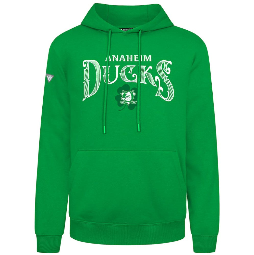 Anaheim Ducks Levelwear St. Patrick's Day Podium Hoodie - Green Hoodies