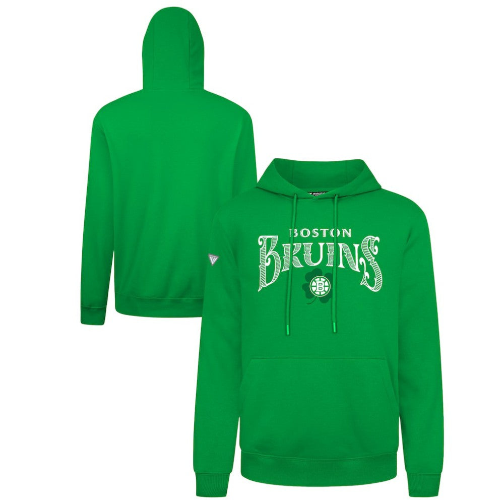 Boston Bruins Levelwear St. Patrick's Day Podium Hoodie - Green Hoodies