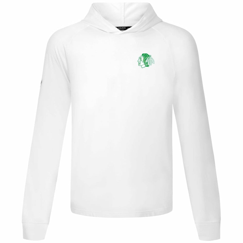Chicago Blackhawks Levelwear St. Patrick's Day Dimension Hoodie - White Hoodies