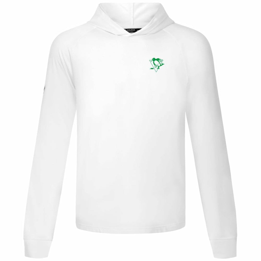 Pittsburgh Penguins Levelwear St. Patrick's Day Dimension Hoodie - White Hoodies