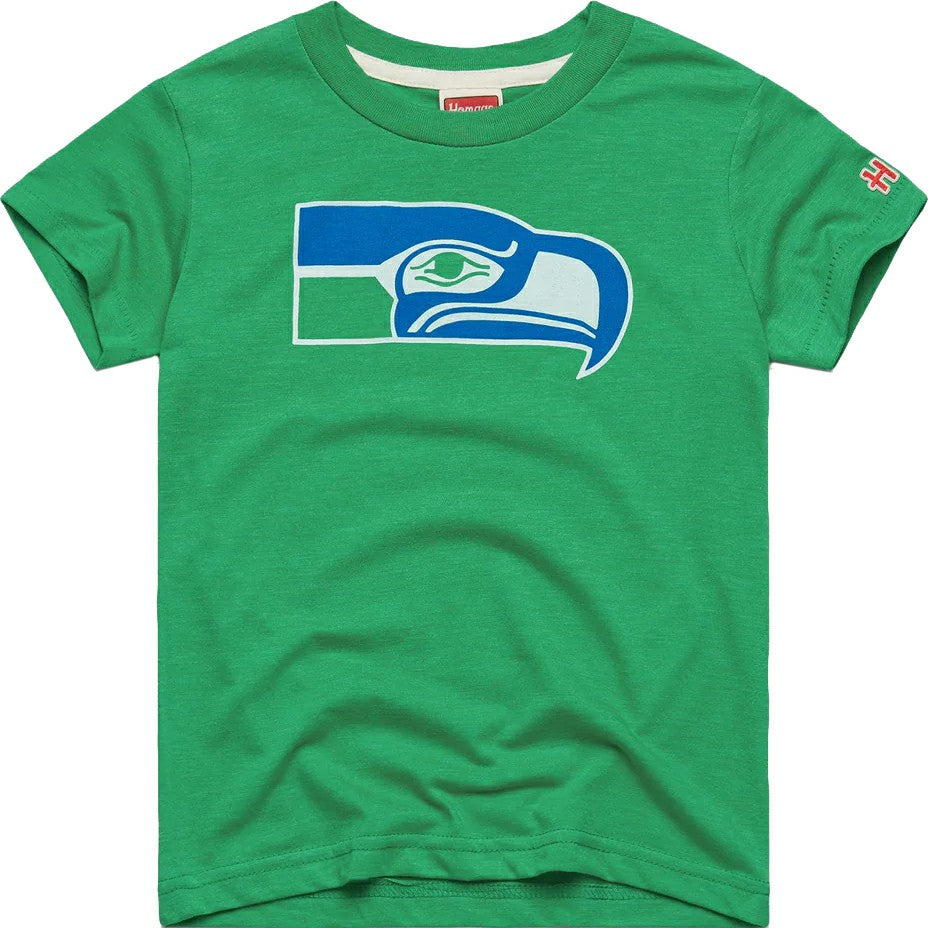 Seattle Seahawks Homage Youth 1976 Tri-Blend T-Shirt - Green for sale