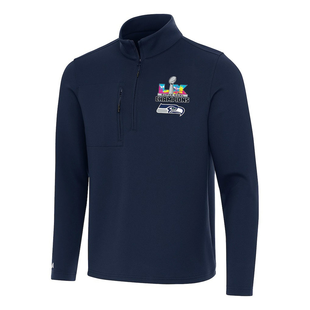 Seattle Seahawks Antigua Super Bowl LX Champions Insider Quarter-Zip Pullover - College Navy outlet