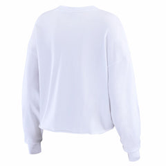 Seattle Seahawks WEAR by Erin Andrews Women's Super Bowl LX Champions Cropped Long Sleeve T-Shirt - White cheap