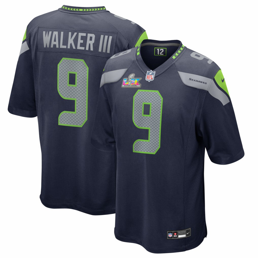 Kenneth Walker III Seattle Seahawks Super Bowl LX Patch Game Jersey - College Navy discount