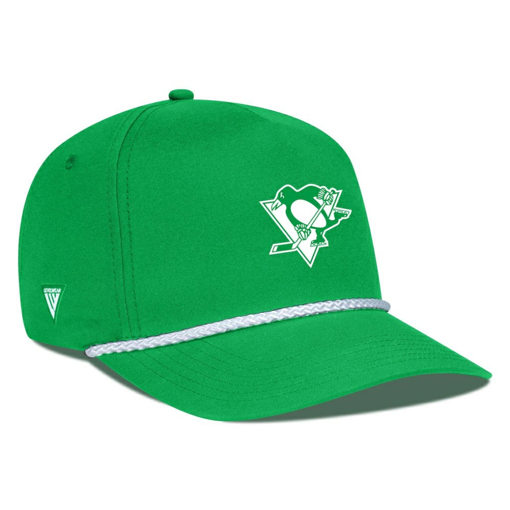 Pittsburgh Penguins Levelwear St. Patrick's Day Gambit Rope Adjustable Hat - Kelly Green Hats
