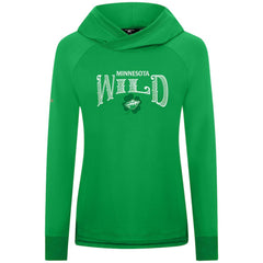 Minnesota Wild Levelwear Women's St. Patrick's Day Slender Raglan Hoodie - Kelly Green Hoodies