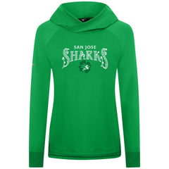 San Jose Sharks Levelwear Women's St. Patrick's Day Slender Raglan Hoodie - Kelly Green Hoodies