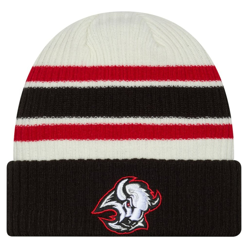 Buffalo Sabres New Era Vintage Cuffed Knit Hat - Cream/Black Hats