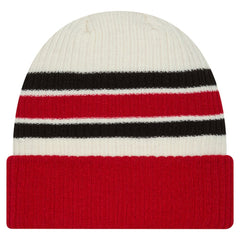 Detroit Red Wings New Era Vintage Cuffed Knit Hat - Cream/Red Hats