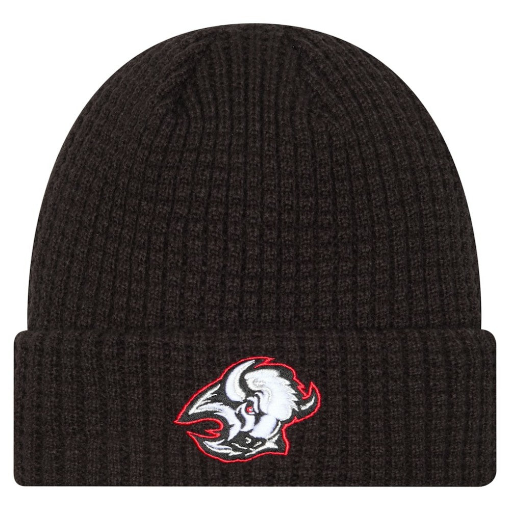Buffalo Sabres New Era Waffle Cuffed Knit Hat - Black Hats