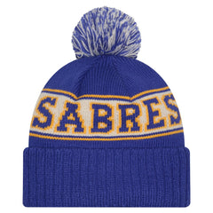 Buffalo Sabres New Era Retro Cuffed Knit Hat with Pom - Royal Hats