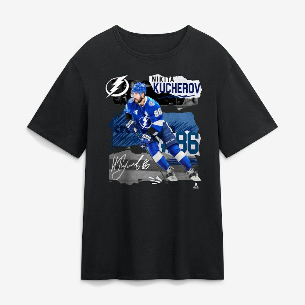 Nikita Kucherov Tampa Bay Lightning Fresh Ice T-Shirt - Black T-shirts