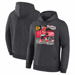 Connor Bedard Chicago Blackhawks Fresh Ice Hoodie - Charcoal Hoodies