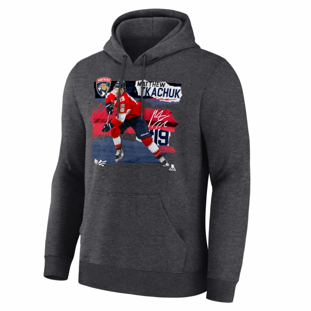Matthew Tkachuk Florida Panthers Fresh Ice Hoodie - Charcoal Hoodies