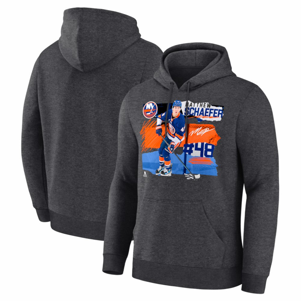 Matthew Schaefer New York Islanders Fresh Ice Hoodie - Charcoal Hoodies