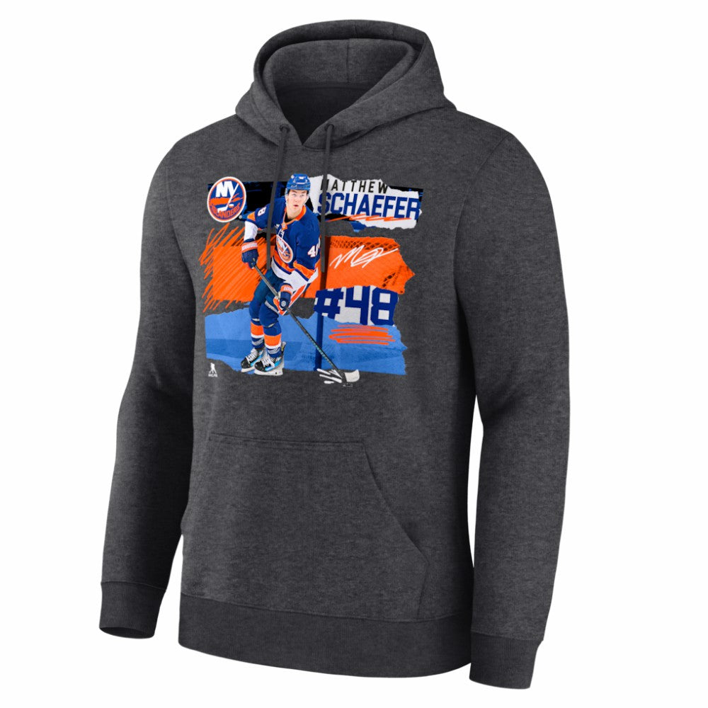 Matthew Schaefer New York Islanders Fresh Ice Hoodie - Charcoal Hoodies