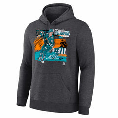 Macklin Celebrini San Jose Sharks Fresh Ice Hoodie - Charcoal Hoodies