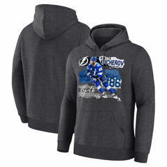 Nikita Kucherov Tampa Bay Lightning Fresh Ice Hoodie - Charcoal Hoodies