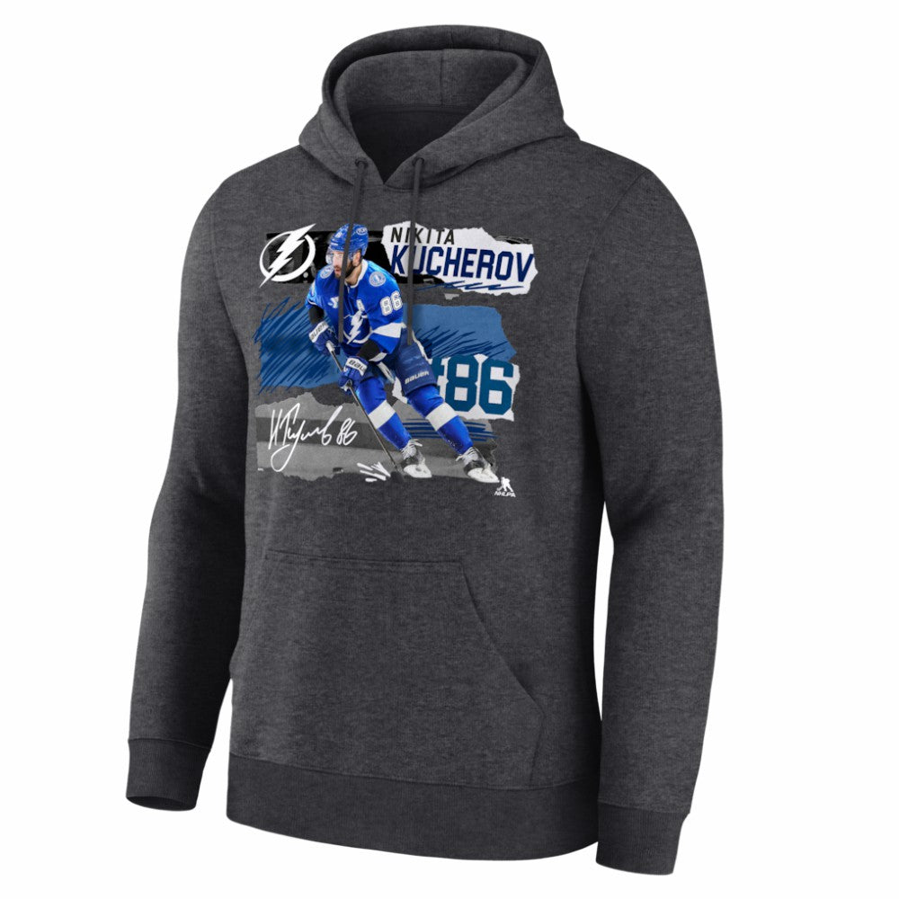 Nikita Kucherov Tampa Bay Lightning Fresh Ice Hoodie - Charcoal Hoodies