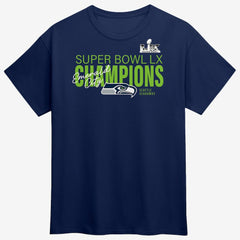 Seattle Seahawks Super Bowl LX Champions Big & Tall Autograph Signing Roster T-Shirt - College Navy discount