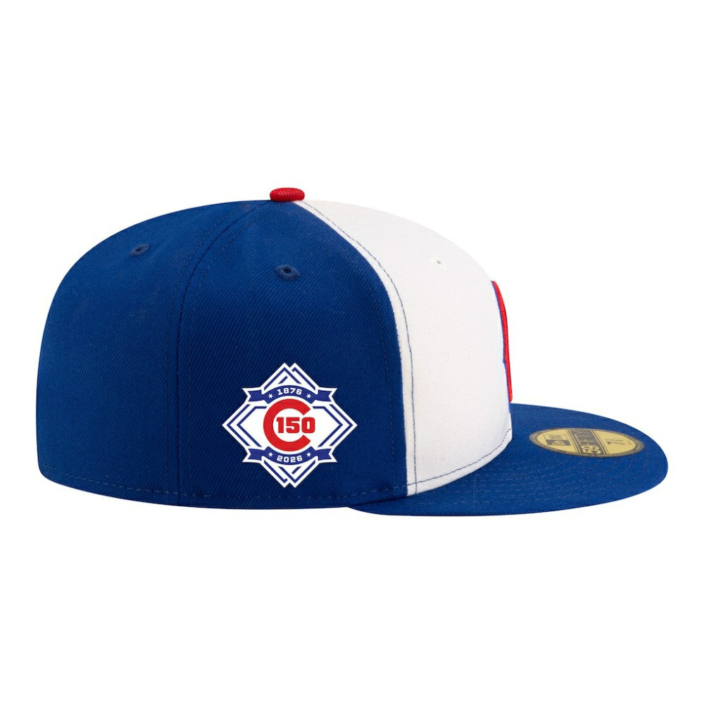 Chicago Cubs 150th Anniversary 59FIFTY Fitted Hat White/Royal