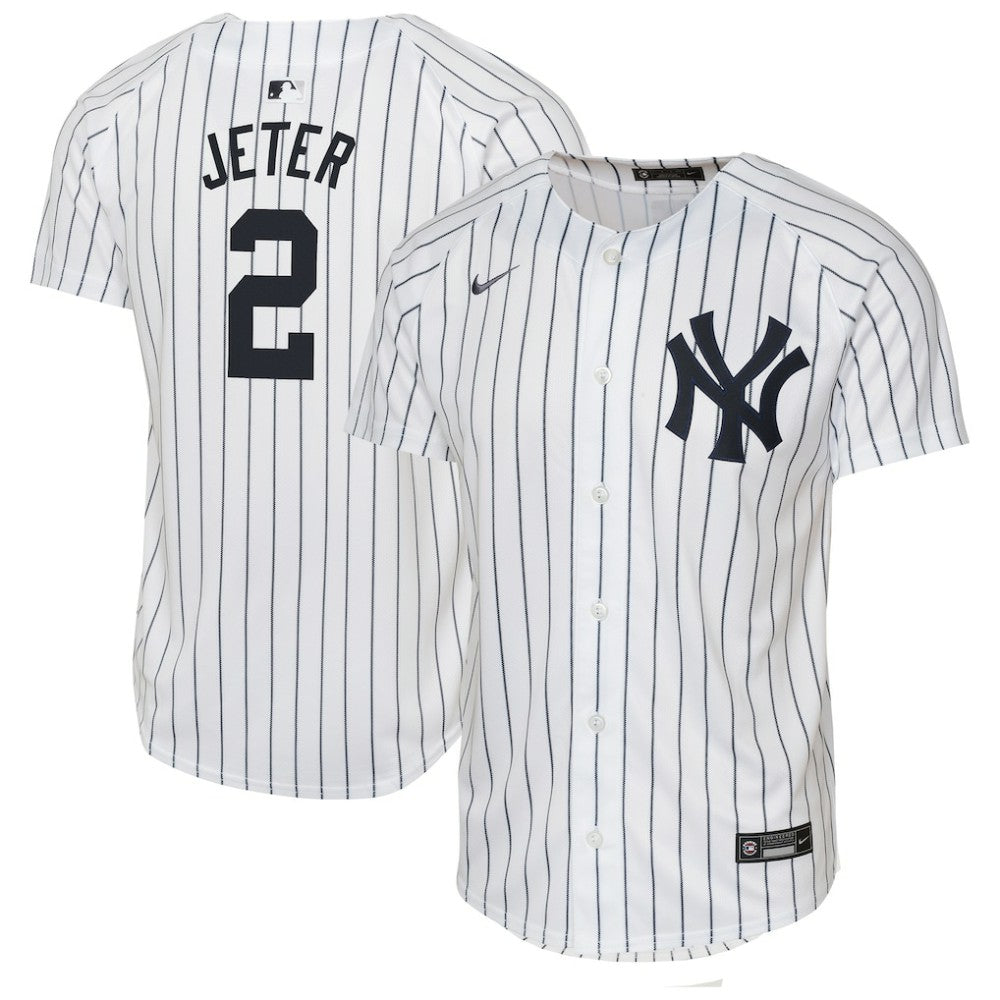 Derek Jeter New York Yankees Youth Home Game Jersey White