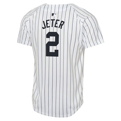 Derek Jeter New York Yankees Youth Home Game Jersey White