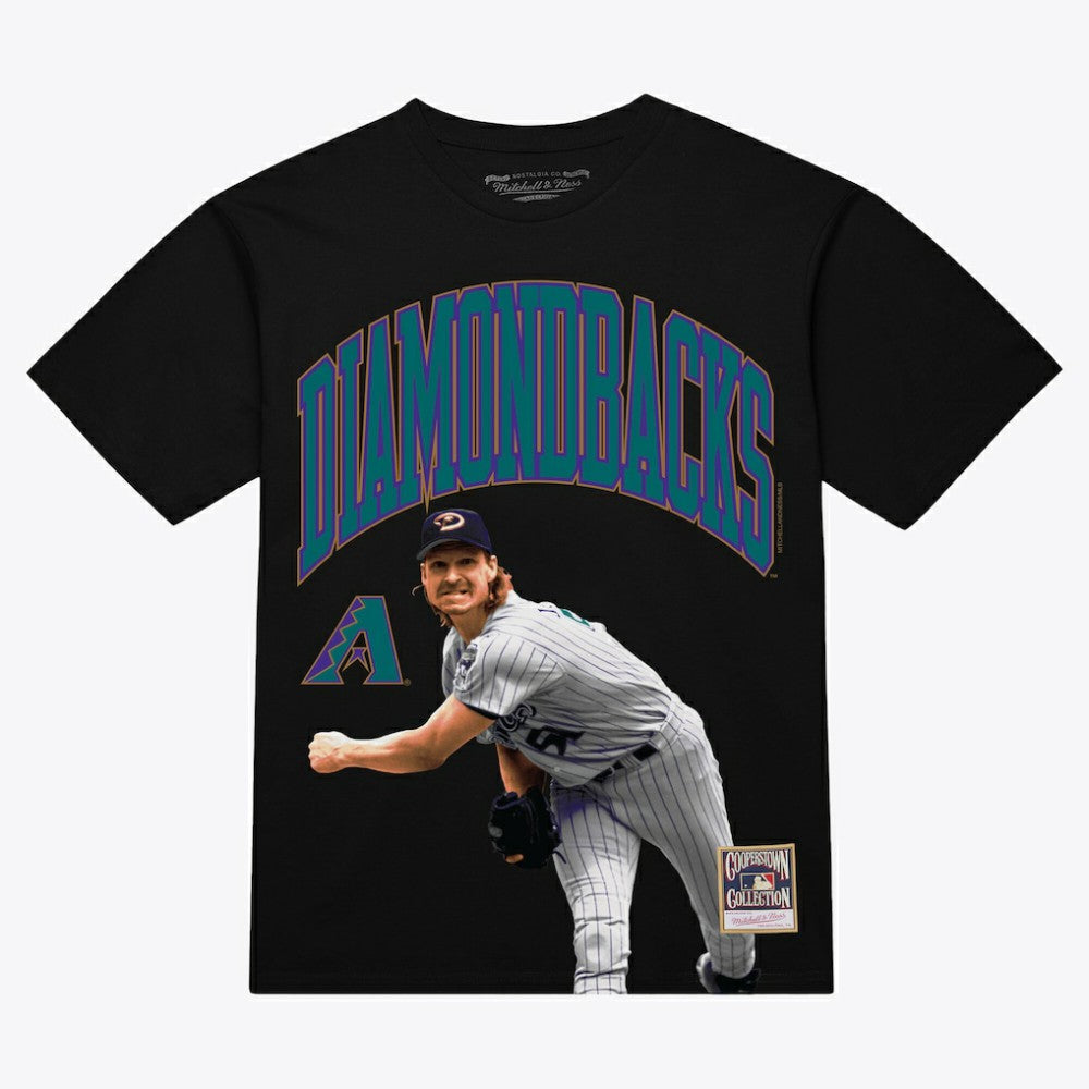 Randy Johnson Arizona Diamondbacks Photo Arch Player Graphic T-Shirt Black