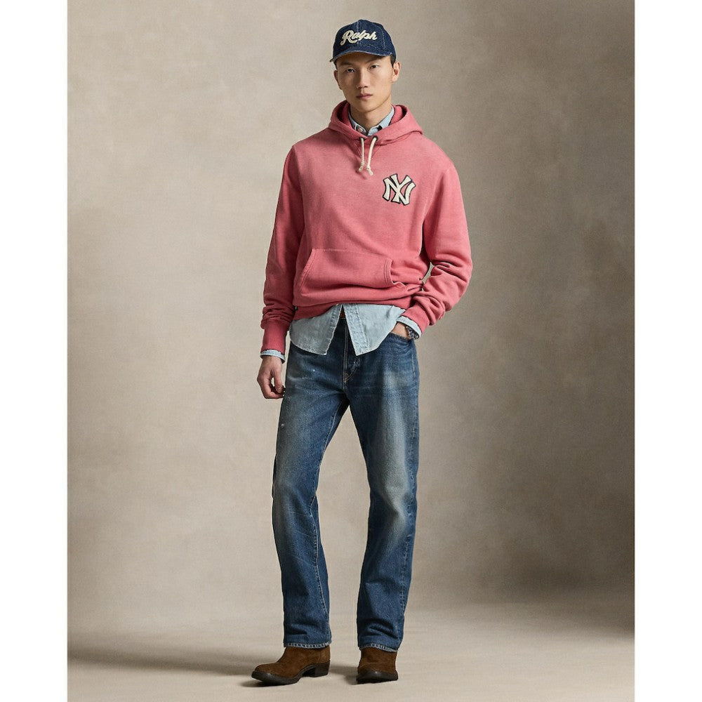 Yankees Polo Ralph Lauren Fleece Hoodie Red