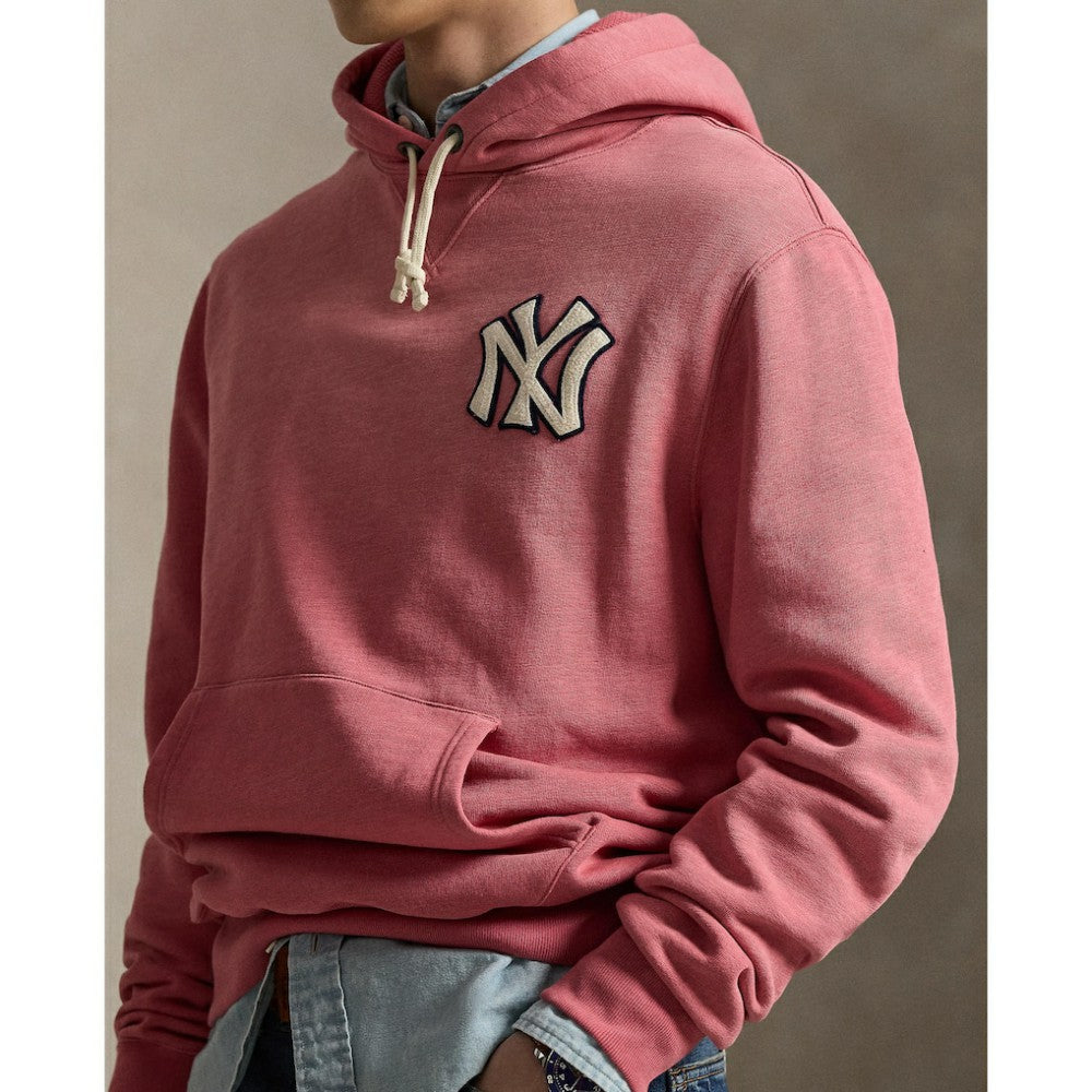 Yankees Polo Ralph Lauren Fleece Hoodie Red