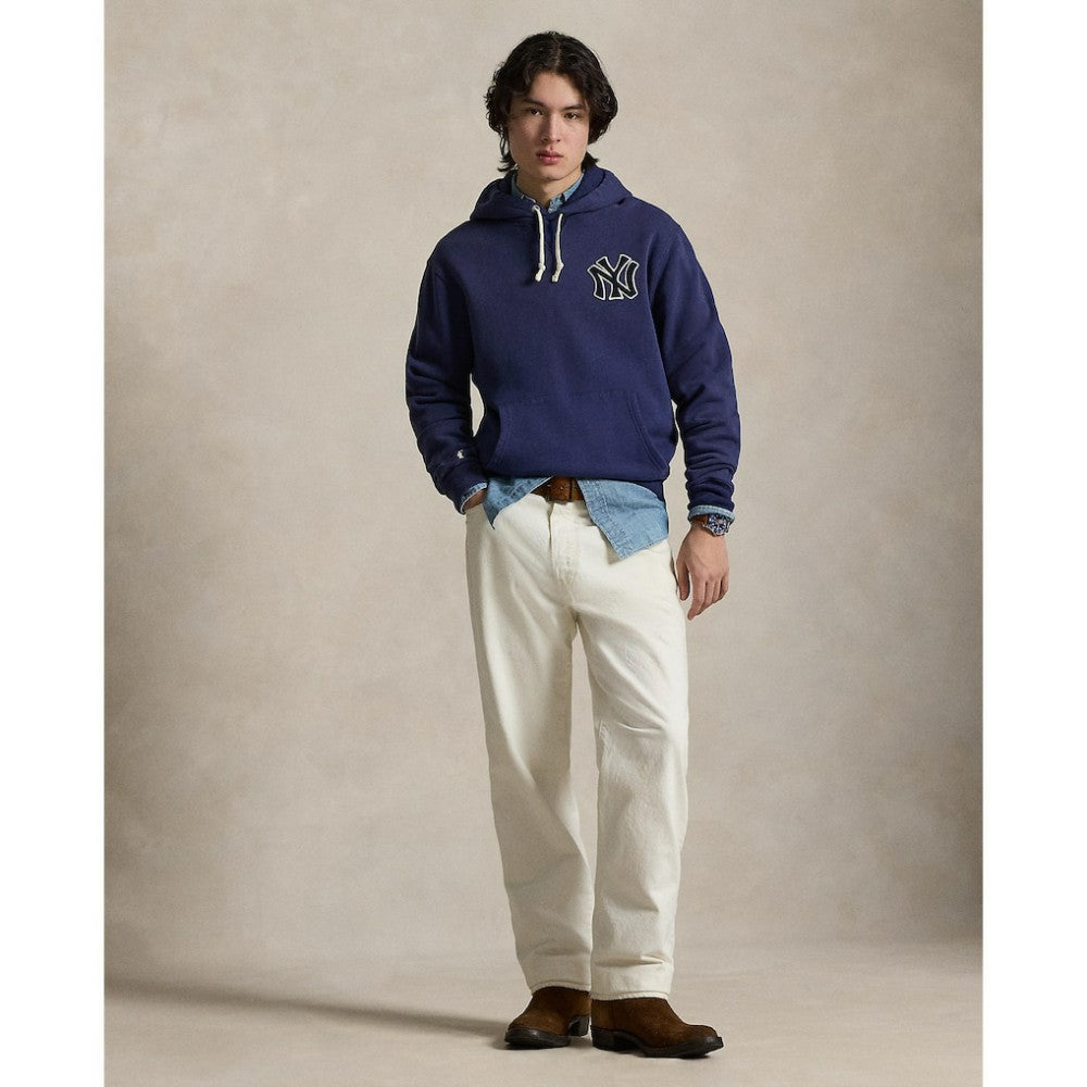 Yankees Polo Ralph Lauren Fleece Hoodie Navy