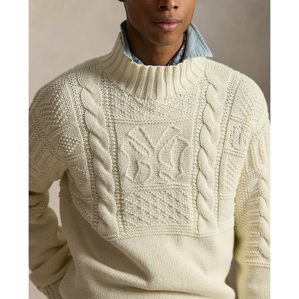 Yankees Polo Ralph Lauren Sweater Cream