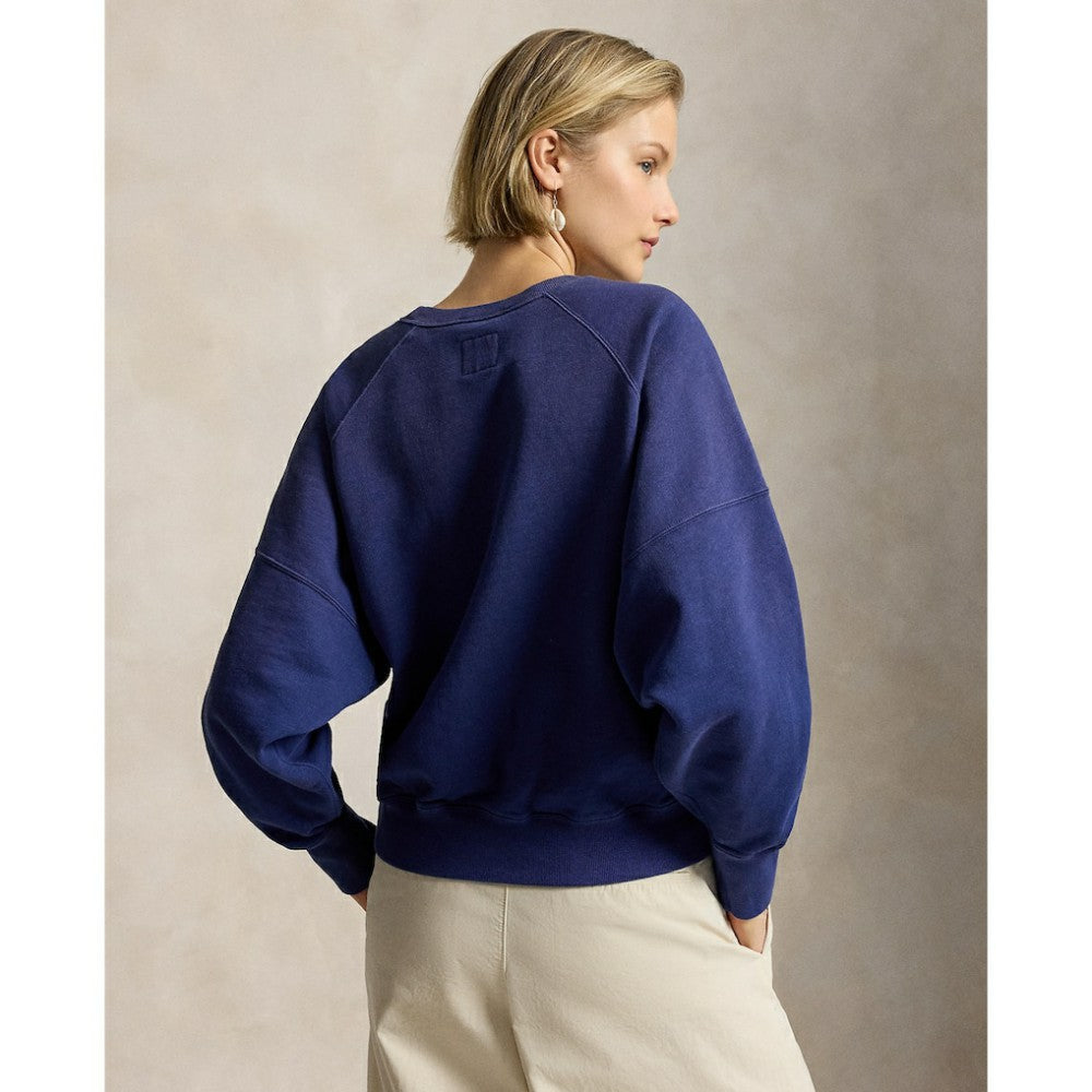 Yankees Polo Ralph Lauren Women's Vintage Knit Sweatshirt Navy