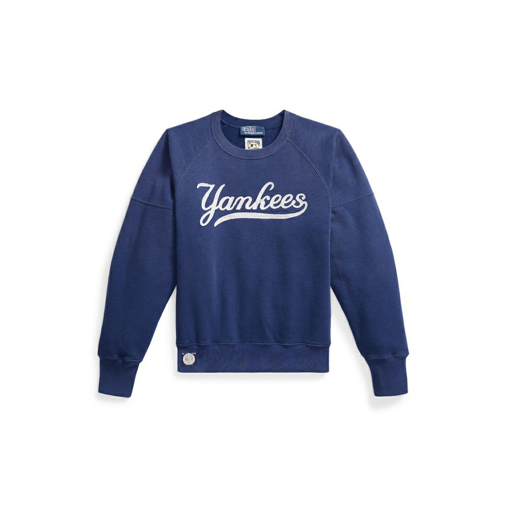 Yankees Polo Ralph Lauren Women's Vintage Knit Sweatshirt Navy