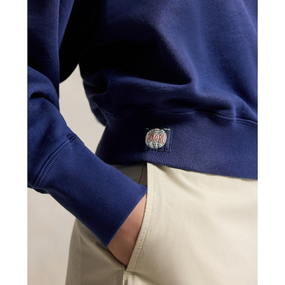 Yankees Polo Ralph Lauren Women's Vintage Knit Sweatshirt Navy