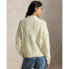 Yankees Polo Ralph Lauren Women's Sweater Cream