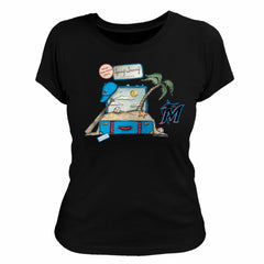 Miami Marlins Tiny Turnip Women's 2026 Spring Training T-Shirt Black