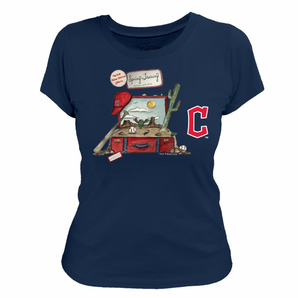 Cleveland Guardians Tiny Turnip Women's 2026 Spring Training T-Shirt Navy