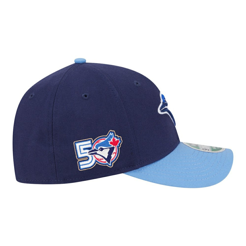 Toronto Blue Jays 50th Season Player Replica Side Patch 9FORTY Adjustable Hat Navy