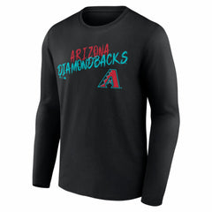Arizona Diamondbacks  Hustle Personalized Name & Number Long Sleeve T-Shirt Black