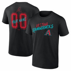 Arizona Diamondbacks  Hustle Personalized Name & Number T-Shirt Black