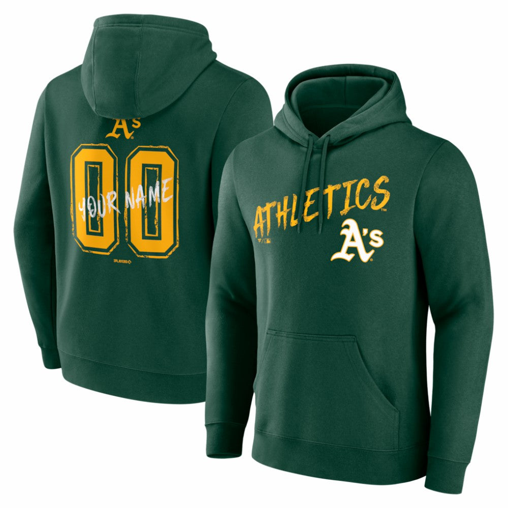 Athletics  Hustle Personalized Name & Number Hoodie Green