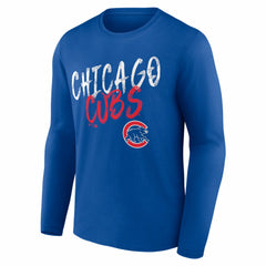 Chicago Cubs  Hustle Personalized Name & Number Long Sleeve T-Shirt Royal