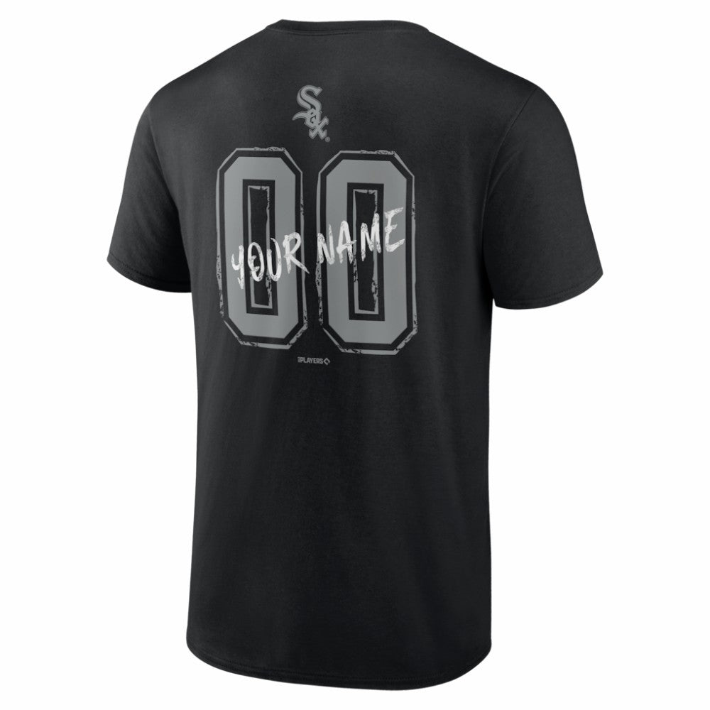 Chicago White Sox  Hustle Personalized Name & Number T-Shirt Black