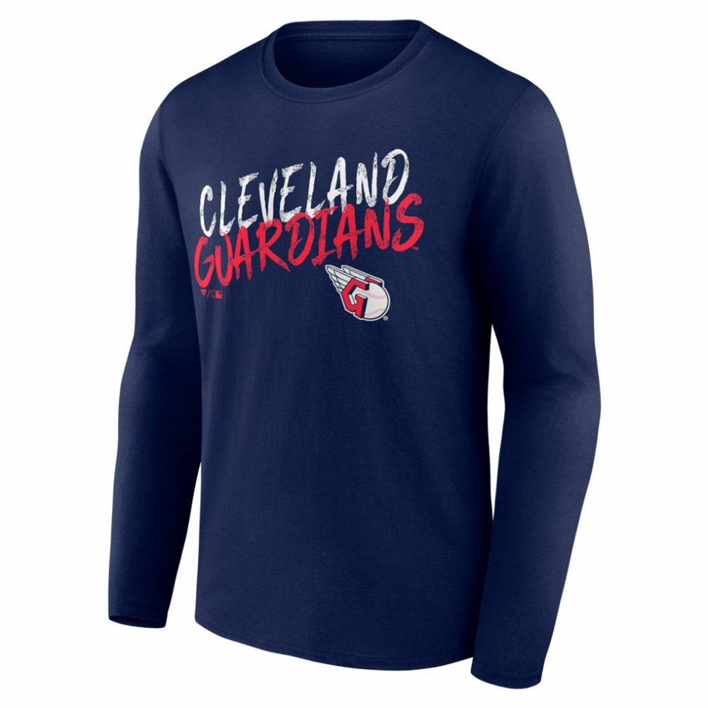 Cleveland Guardians  Hustle Personalized Name & Number Long Sleeve T-Shirt Navy