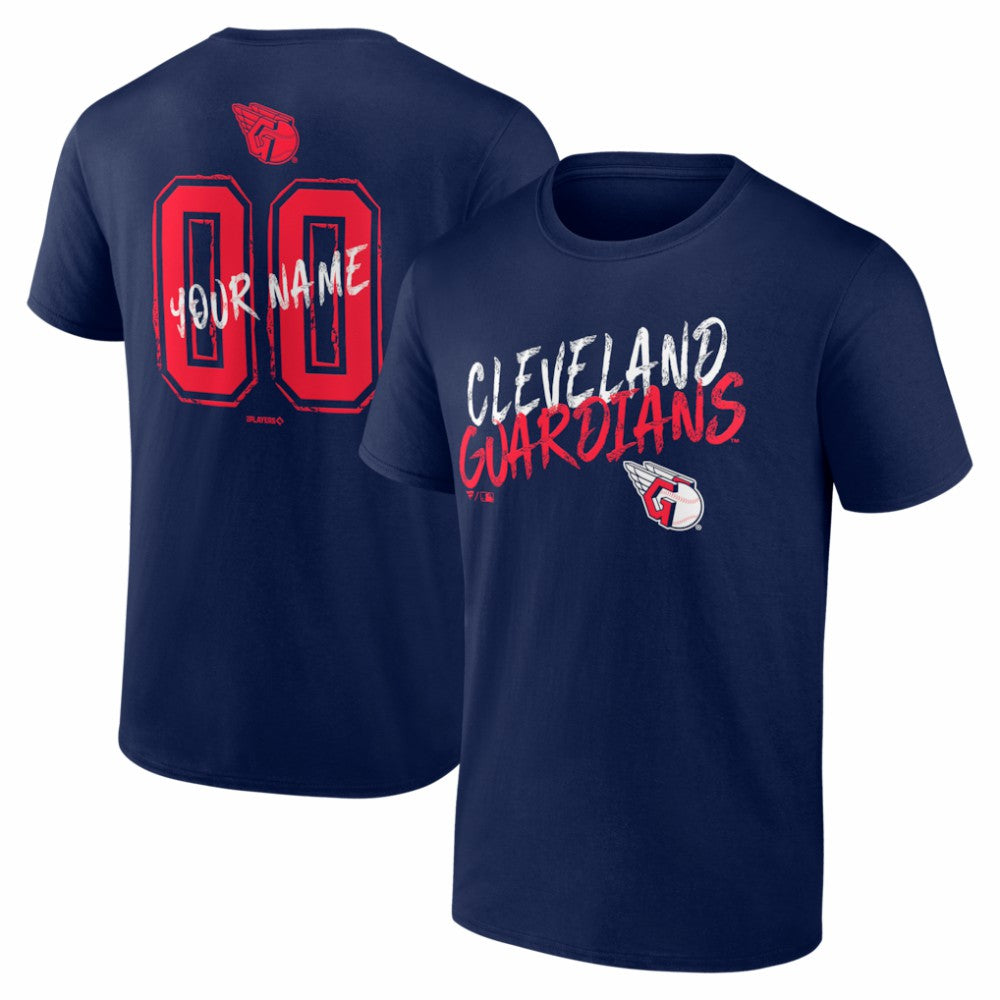 Cleveland Guardians  Hustle Personalized Name & Number T-Shirt Navy