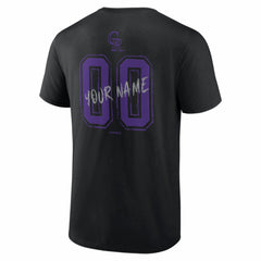 Colorado Rockies  Hustle Personalized Name & Number T-Shirt Black
