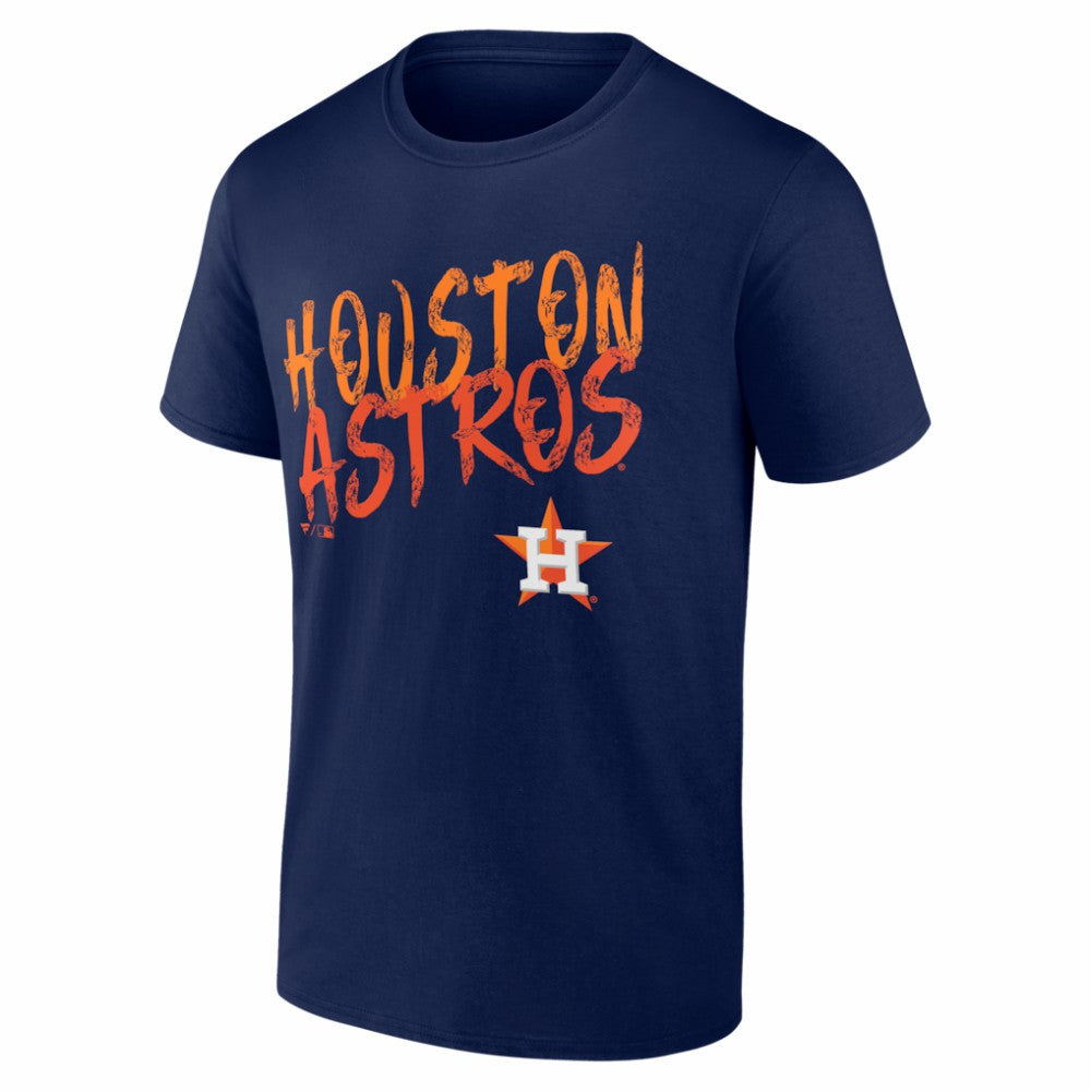 Houston Astros  Hustle Personalized Name & Number T-Shirt Navy