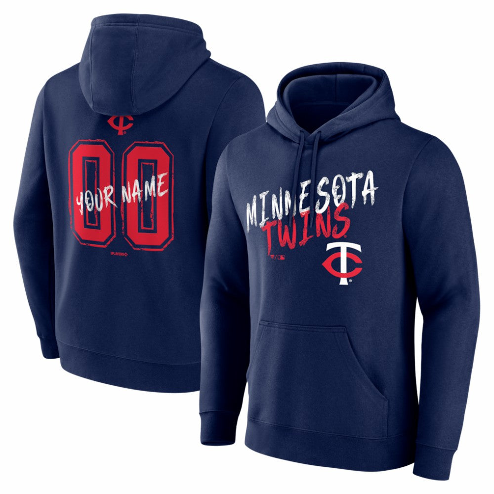 Minnesota Twins  Hustle Personalized Name & Number Hoodie Navy