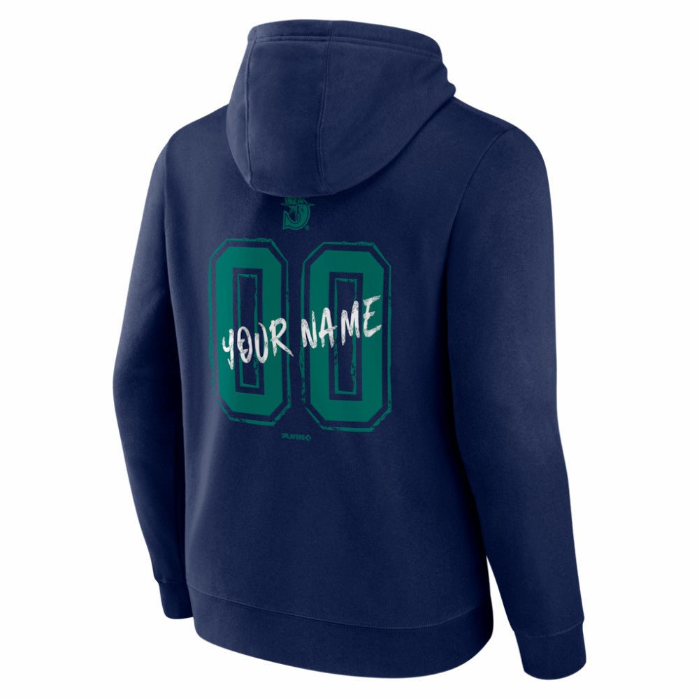 Seattle Mariners  Hustle Personalized Name & Number Hoodie Navy